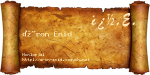 Áron Enid névjegykártya